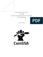 Comssa: The Constitution of The Computer Science Students Association