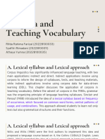 Corpora and Teaching Vocabulary