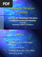 Corporate Strategic Planning: Asia-Pacific Marketing Federation Certified Professional Marketer