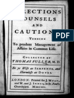 Directions, Counsels and Cautions Vol. I - Dr. Fuller 1725