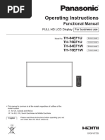 TH-84EF1TH-75EF1 UW Operating Instruction English