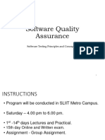 Introduction To Quality Assurance and Control