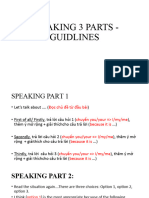 Speaking 3 Parts - Guidlines