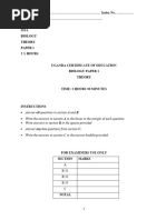 Biology Paper - 1 - 23 JUNE 2023