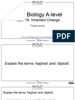 Flashcards - Topic 16 Inherited Change - CAIE Biology A-Level (2019-2021 Syllabus)