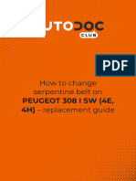 How To Change Serpentine Belt On PEUGEOT 308 I SW (4E, 4H) - Replacement Guide