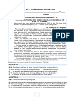 Simulado 2 de Língua Portuguesa-8º Ano-2024 - 157 CÓPIAS