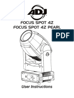 ADJ Focus Spot 4Z-Focus Spot 4Z Pearl User Manual