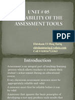 Reliability of The Assessment Tools