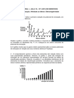 Química Geral I - Aula 19 - Décima Oitava Lista de Exercícios