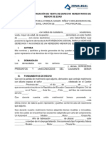 Demanda de Autorizacion de Venta de Derecho Hereditarios de Menor de Edad