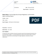 Foodand Agricultural Import Regulationsand Standards Export Certificate Report Luanda Angola 12312019