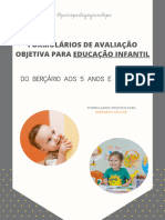 Formulários de Avaliação Objetiva para Educação Infantil