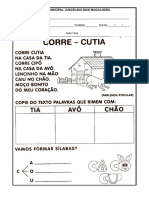 Parlenda Corre Cutia Ativ Letra C