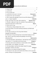 Dichotomous Key For Adult Insects