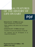 General Features of The History of Life and