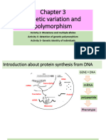 Chapter 3 Genetic Variation and Polymorphism Sessions