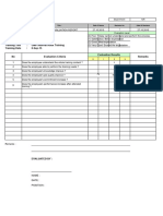 GMP 013 Training Evaluation Record