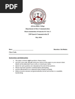 Speech Communication II Final Exams May 2024