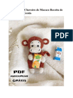 PDF Croche Chaveiro de Macaco Receita de Amigurumi Gratis