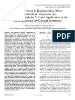 Effectiveness in Implementing Office Administration Interconnection Policy Through The Srikandi Application at The Tanjungpinang City Council Secretariat