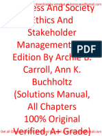 Solutions Manual For Business and Society Ethics 7th Edition by Archie B. Carroll, Ann K