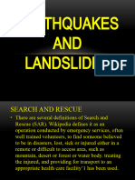 Earthquakes and Landslides