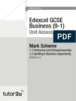 Unit 1.1 and 1.2 Mark Scheme