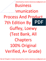 Test Bank For Business Communication Process and Product 7th Edition by Mary Guffey Loewy