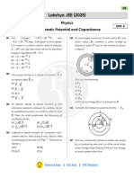 Electrostatic Potential and Capacitance - DPP 08 (Extra DPP) - Lakshya JEE 2025