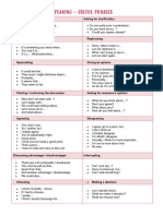 Conversation Classes - Phrases For Speaking