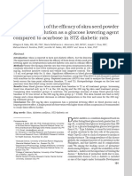 Determination of The Efficacy of Okra Seed Powder in Aqueous Solution As A Glucose Lowering Agent Compared To Acarbose in STZ Diabetic Rats