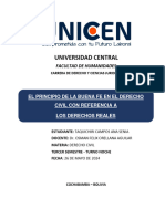 Principio de Buena Fe en El Derecho Civil Con Referencia A Los Derechos Reales.