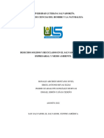 Desechos Solidos y Reciclados en El Salvador Trabajo Empresarial y Medio Ambiente