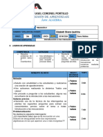 SESION DE APRENDIZAJE de Algebra 2024