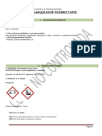 Hoja de Seguridad Blanqueador Desifectante