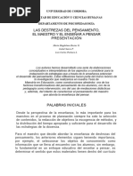 Articuloenseñanza de Las Dest Psto Ma. M LC Isa