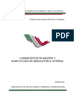 Lineamientos de Mejora Y Simplificación Regulatoria Interna: Caminos Y Puentes Federales de Ingresos Y Servicios Conexos