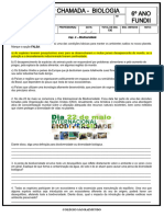 Avaliação Global 2 de Biologia - 6o Ano - 2a Chamada