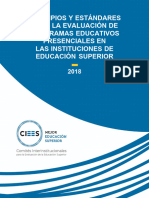 Principios y Estandares para La Evaluacion de Programas Educativos Presenciales 2018