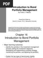 Introduction To Bond Portfolio Management: by Frank J. Fabozzi