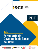 Guía Del Formulario de Devolución de Tasas Del OSCE Actualizada Al 23.06.2023 (VIGENTE)