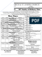 St. Mary Church & St. Joseph Church: Mass Times