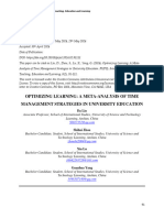 Optimizing Learning: A Meta-Analysis of Time Management Strategies in University Education