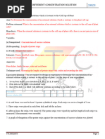 Plant Strip To Different Concentration Solution