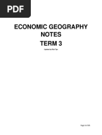 2023 Economic Geography NOTES