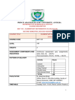 Course Descriptor MAT 103-Elem. Maths III (Calculus)