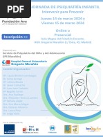 VI Jornadas Psiquiatria Infantil 2024 Programa