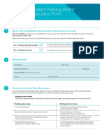 Updated Resident Parking Permit Application Form 2023 24