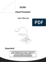 DC265 Visual Presenter: User Manual